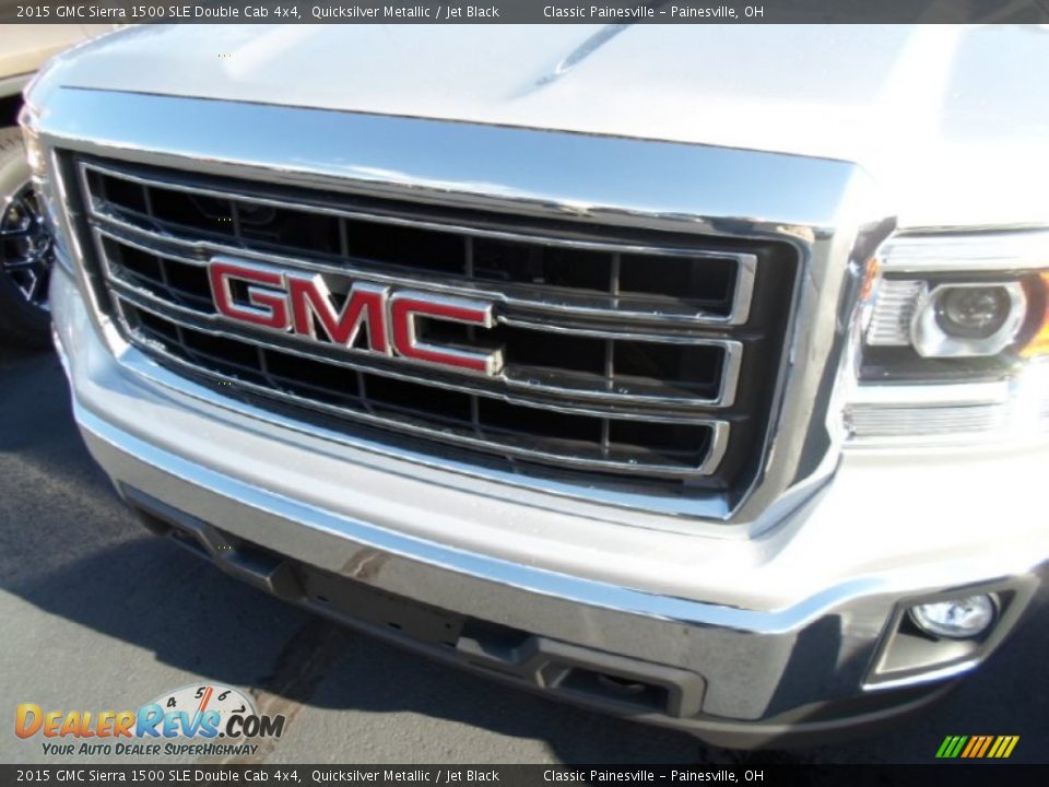 2015 GMC Sierra 1500 SLE Double Cab 4x4 Quicksilver Metallic / Jet Black Photo #2