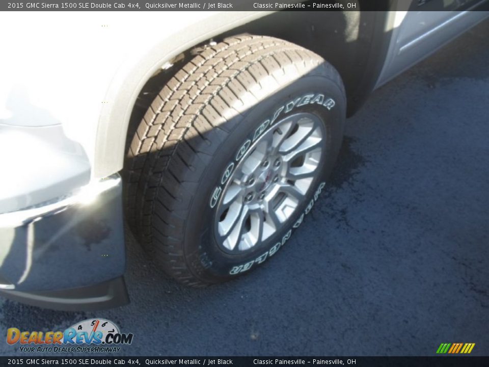 2015 GMC Sierra 1500 SLE Double Cab 4x4 Quicksilver Metallic / Jet Black Photo #3