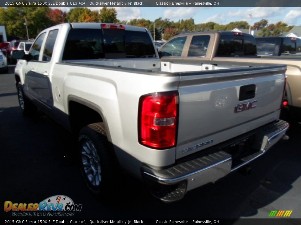 2015 GMC Sierra 1500 SLE Double Cab 4x4 Quicksilver Metallic / Jet Black Photo #6