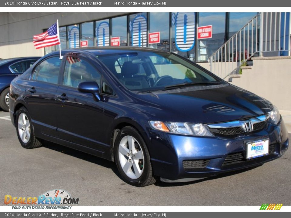 2010 Honda Civic LX-S Sedan Royal Blue Pearl / Black Photo #3