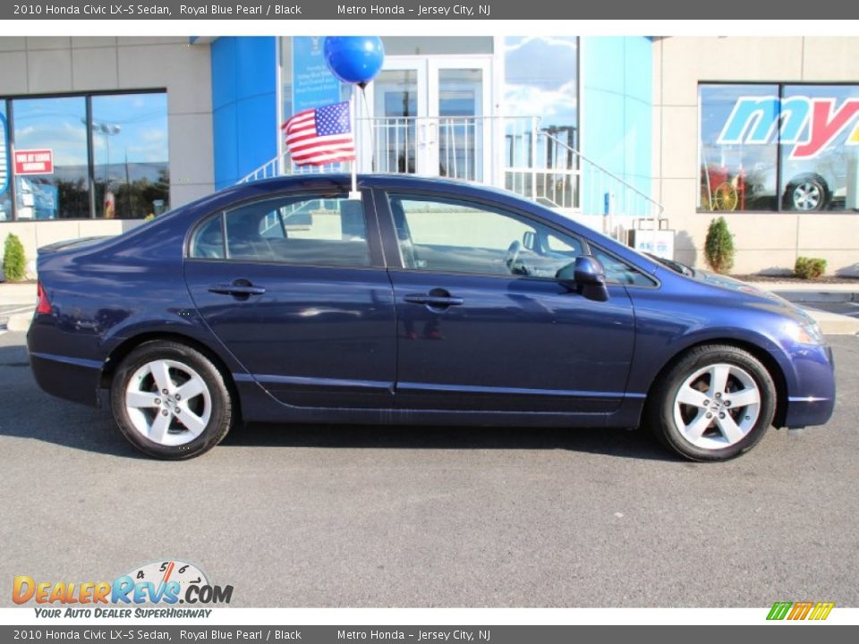2010 Honda Civic LX-S Sedan Royal Blue Pearl / Black Photo #4