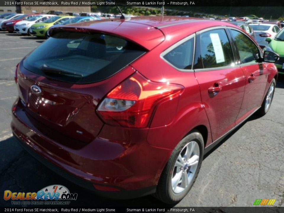 2014 Ford Focus SE Hatchback Ruby Red / Medium Light Stone Photo #2