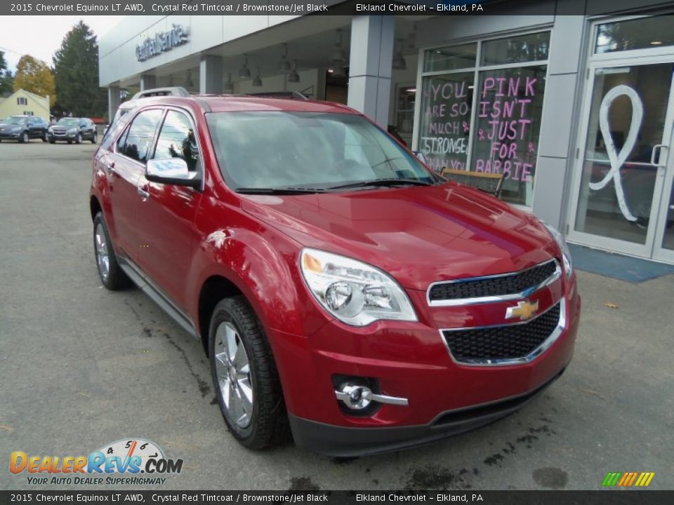 2015 Chevrolet Equinox LT AWD Crystal Red Tintcoat / Brownstone/Jet Black Photo #3