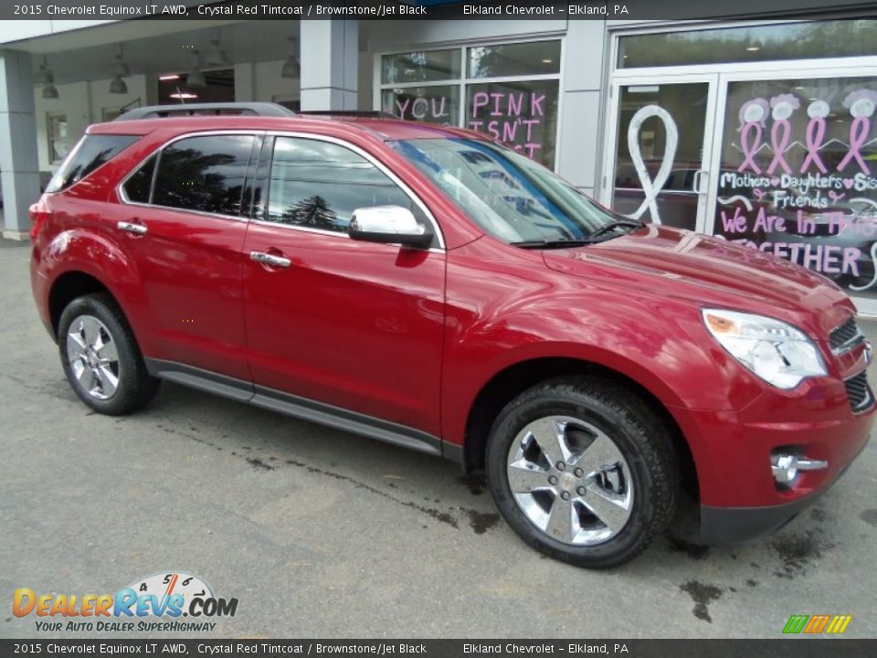 2015 Chevrolet Equinox LT AWD Crystal Red Tintcoat / Brownstone/Jet Black Photo #4