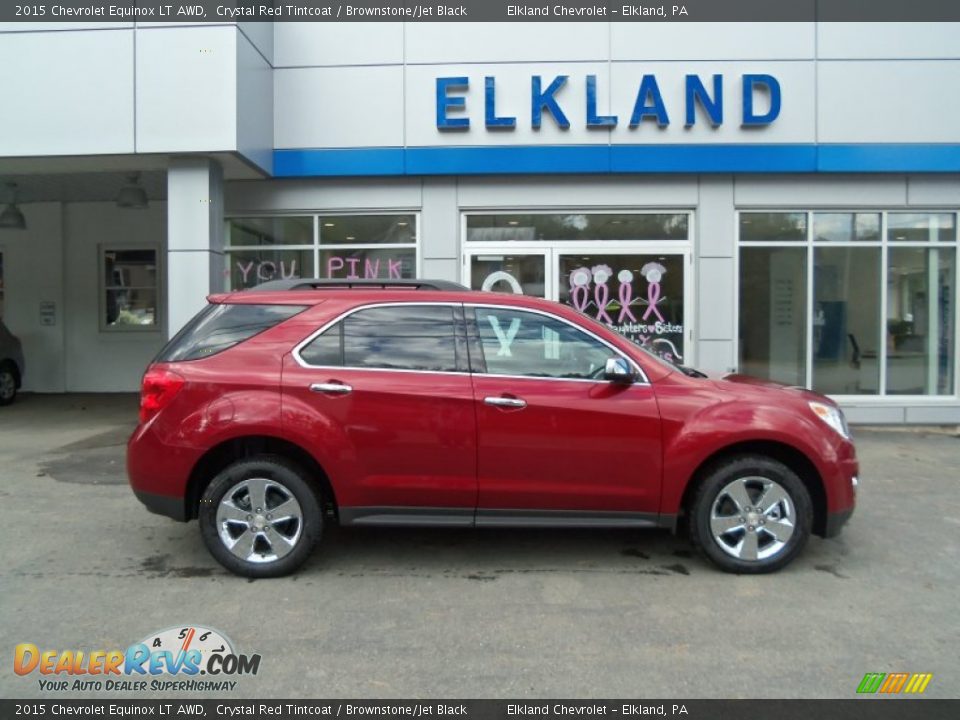2015 Chevrolet Equinox LT AWD Crystal Red Tintcoat / Brownstone/Jet Black Photo #5