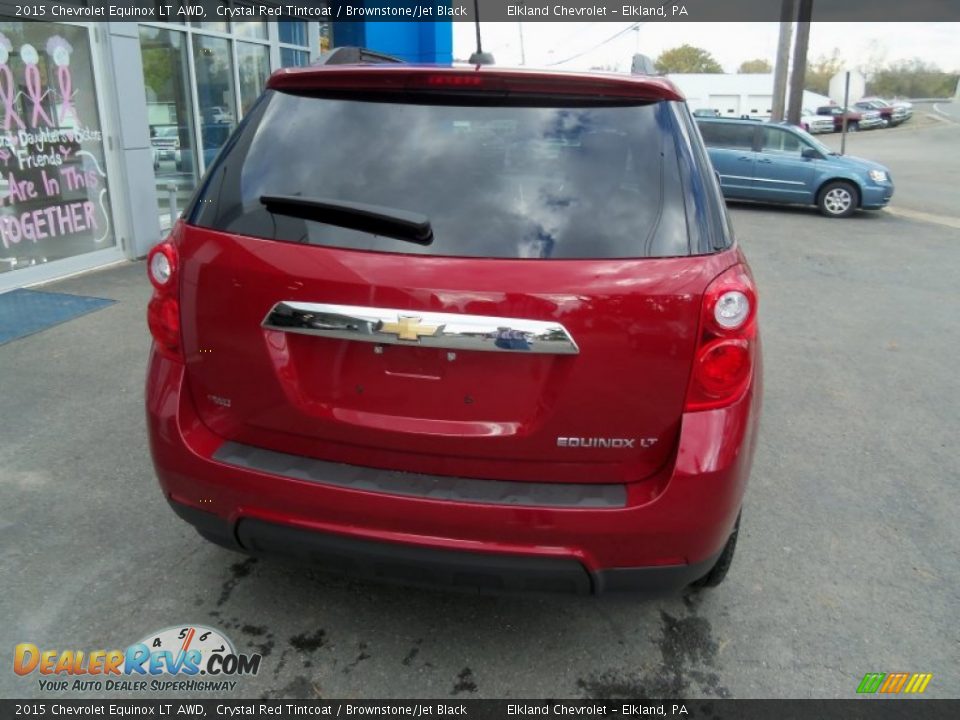 2015 Chevrolet Equinox LT AWD Crystal Red Tintcoat / Brownstone/Jet Black Photo #7