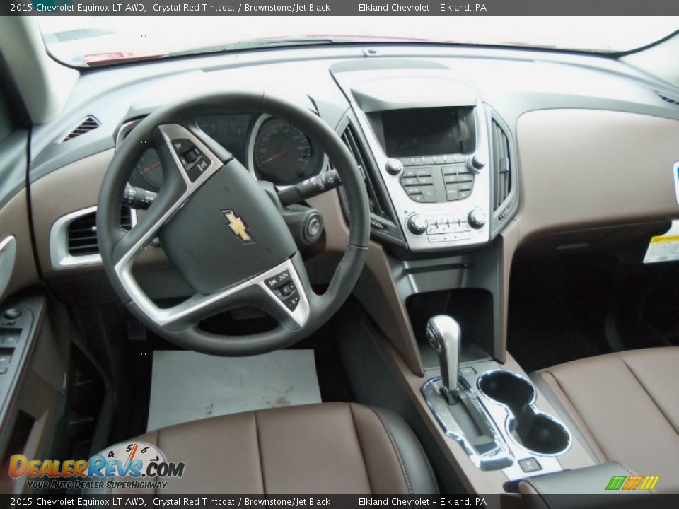 Brownstone/Jet Black Interior - 2015 Chevrolet Equinox LT AWD Photo #13