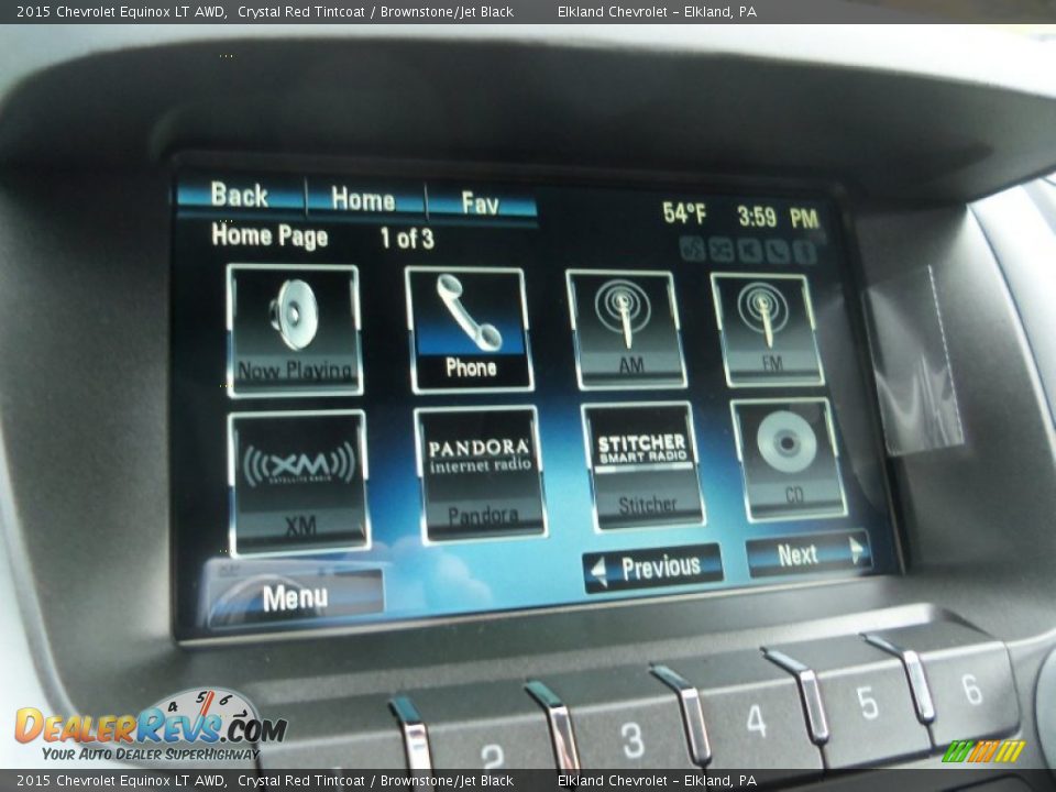 2015 Chevrolet Equinox LT AWD Crystal Red Tintcoat / Brownstone/Jet Black Photo #17