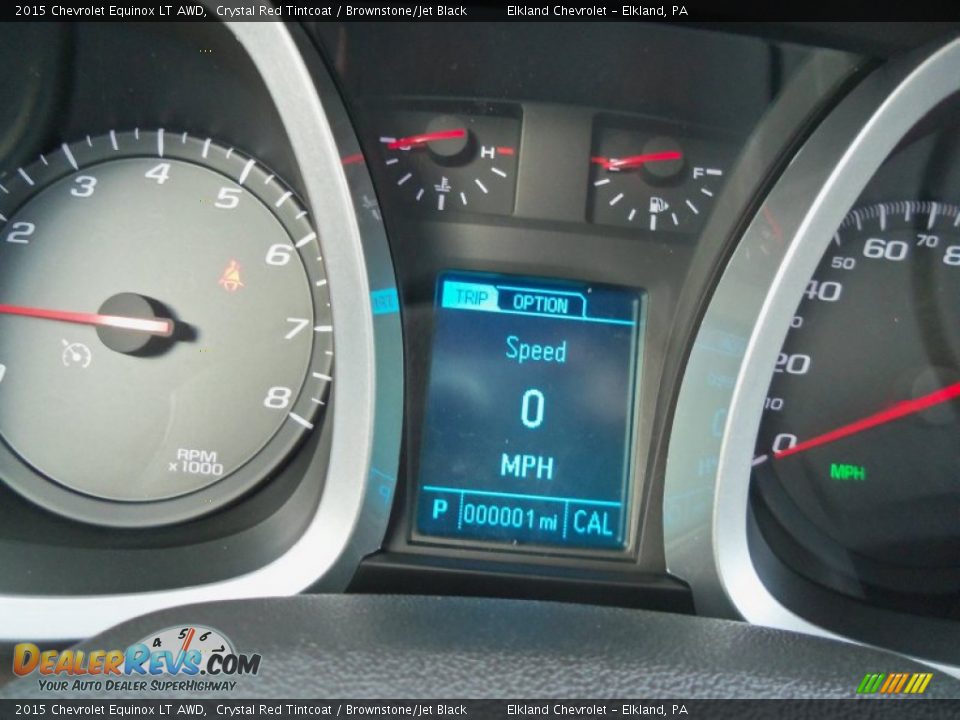 2015 Chevrolet Equinox LT AWD Crystal Red Tintcoat / Brownstone/Jet Black Photo #20