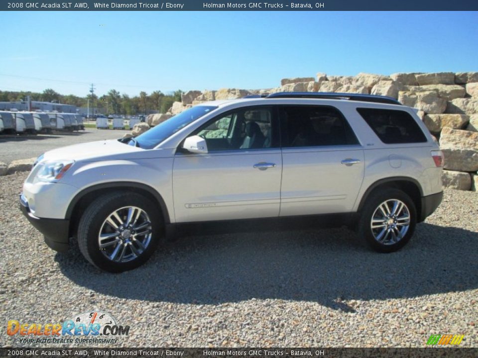 2008 GMC Acadia SLT AWD White Diamond Tricoat / Ebony Photo #3