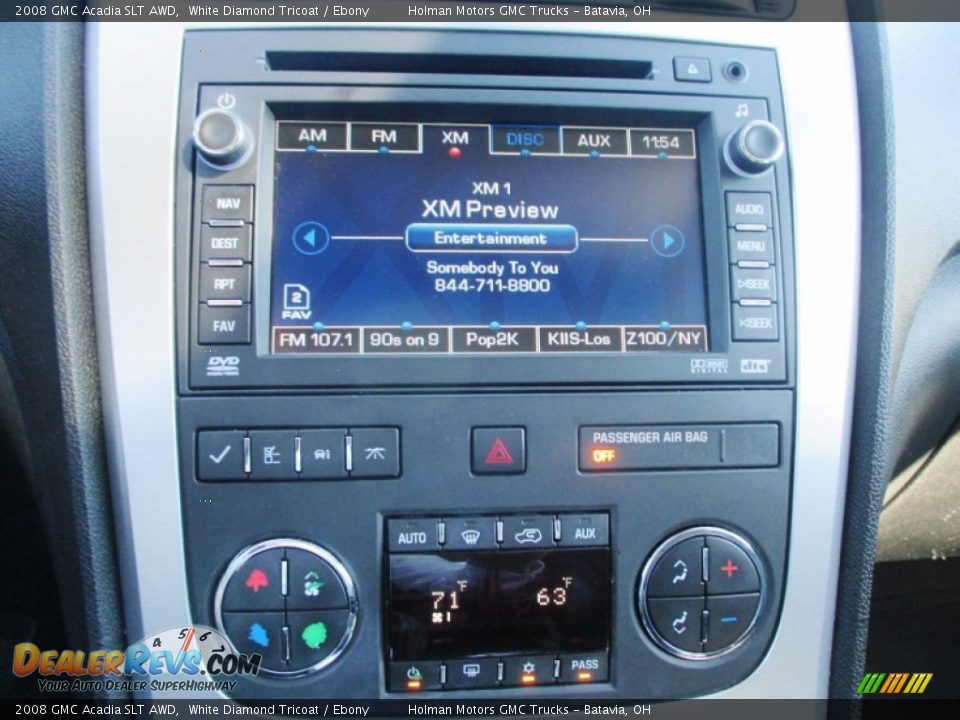 2008 GMC Acadia SLT AWD White Diamond Tricoat / Ebony Photo #7