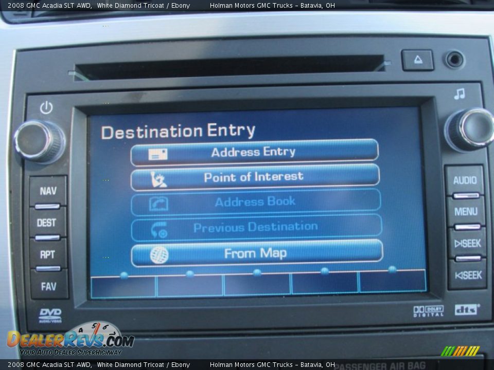 2008 GMC Acadia SLT AWD White Diamond Tricoat / Ebony Photo #9