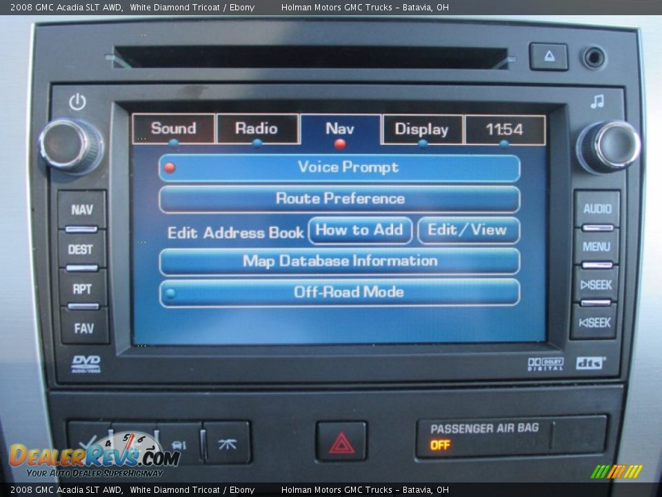 2008 GMC Acadia SLT AWD White Diamond Tricoat / Ebony Photo #10