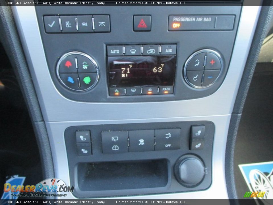 2008 GMC Acadia SLT AWD White Diamond Tricoat / Ebony Photo #12