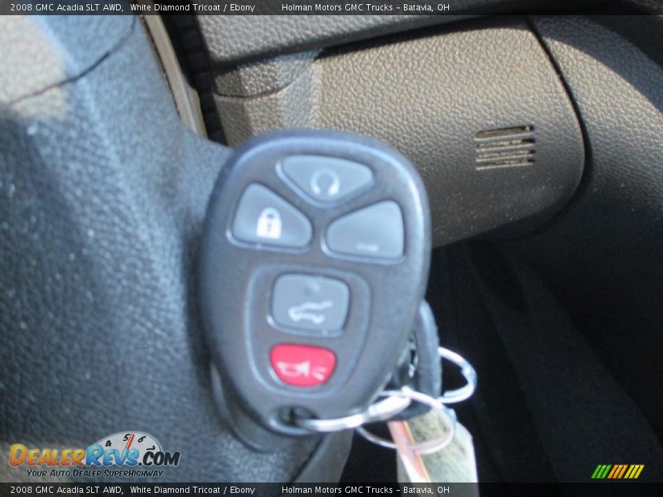 2008 GMC Acadia SLT AWD White Diamond Tricoat / Ebony Photo #14