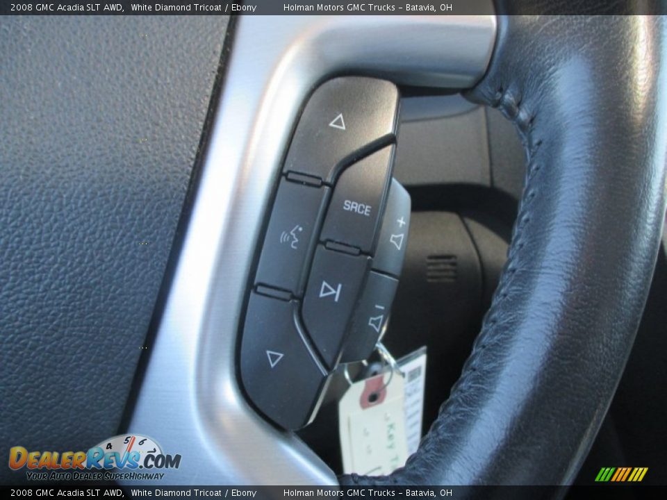 2008 GMC Acadia SLT AWD White Diamond Tricoat / Ebony Photo #15