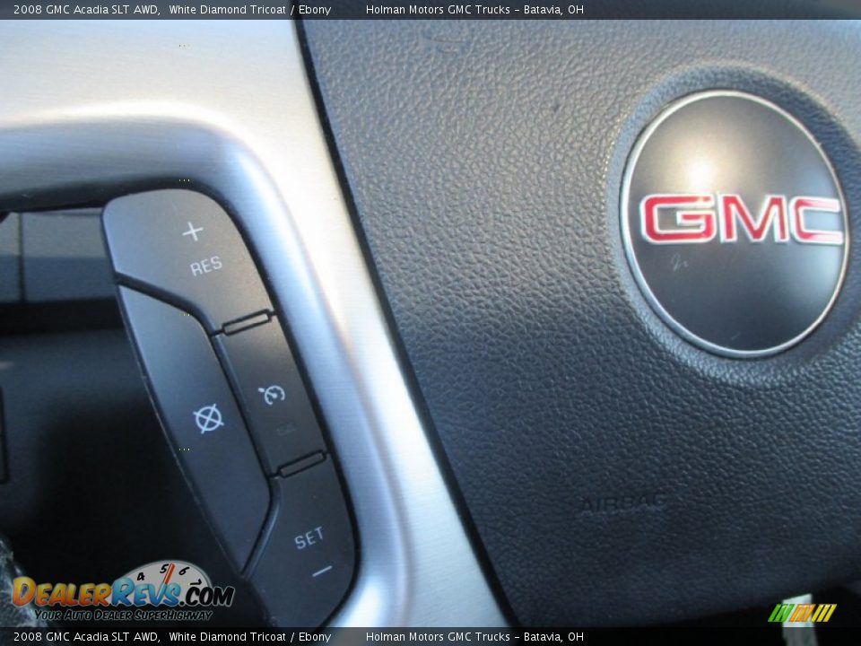 2008 GMC Acadia SLT AWD White Diamond Tricoat / Ebony Photo #16