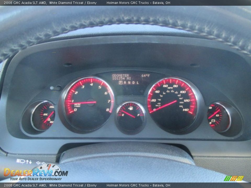 2008 GMC Acadia SLT AWD White Diamond Tricoat / Ebony Photo #17