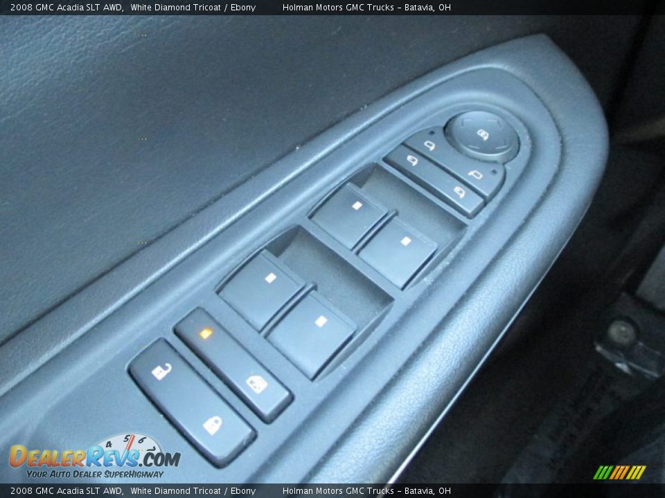 2008 GMC Acadia SLT AWD White Diamond Tricoat / Ebony Photo #19