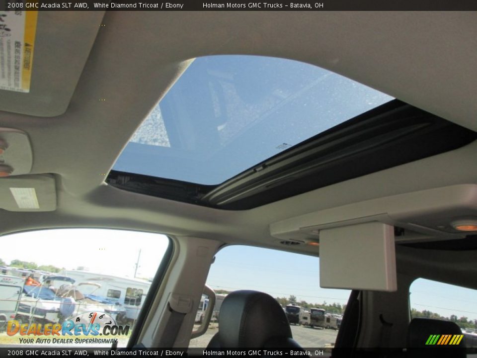 2008 GMC Acadia SLT AWD White Diamond Tricoat / Ebony Photo #23