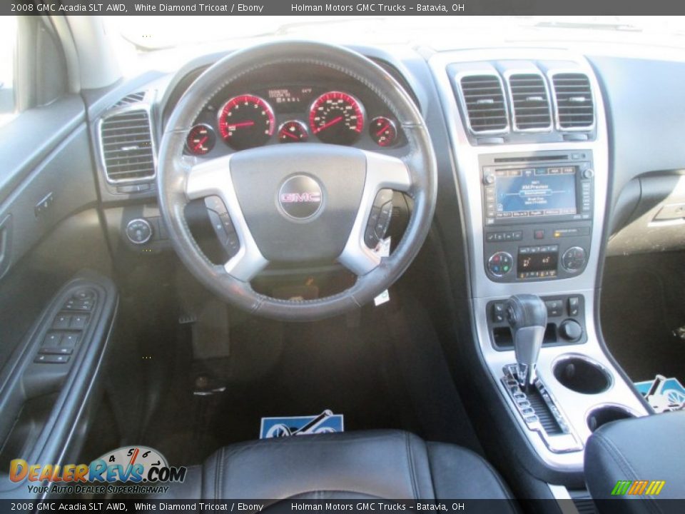 2008 GMC Acadia SLT AWD White Diamond Tricoat / Ebony Photo #24
