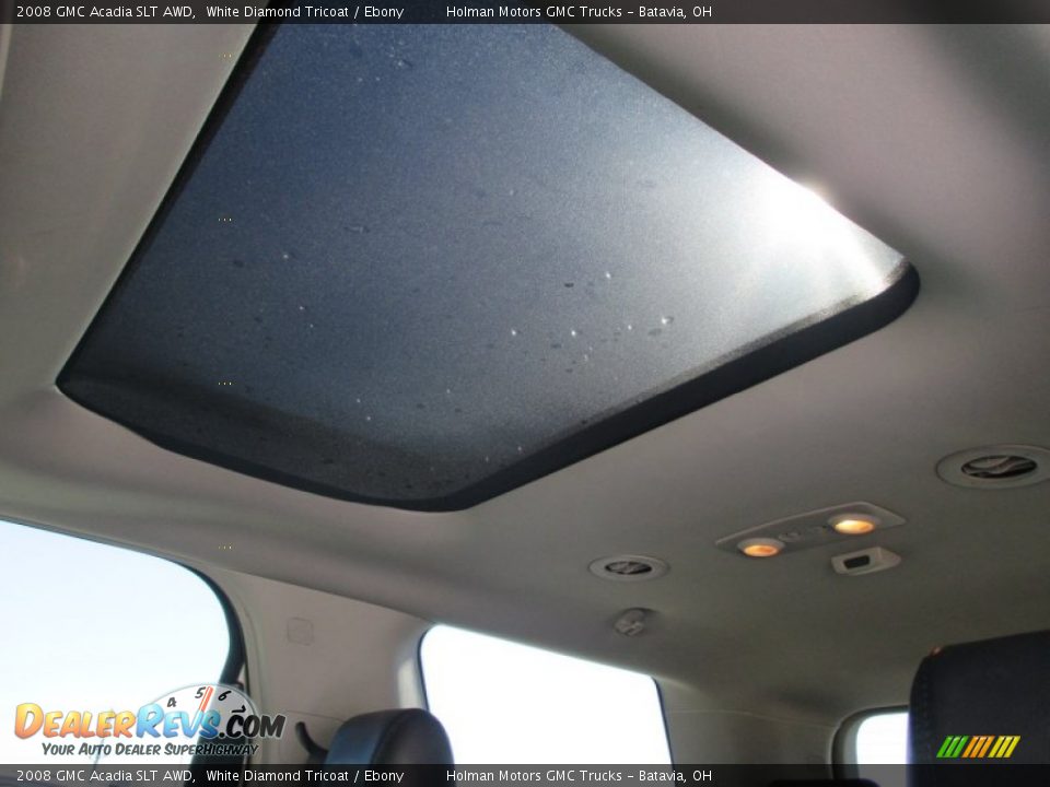 2008 GMC Acadia SLT AWD White Diamond Tricoat / Ebony Photo #28