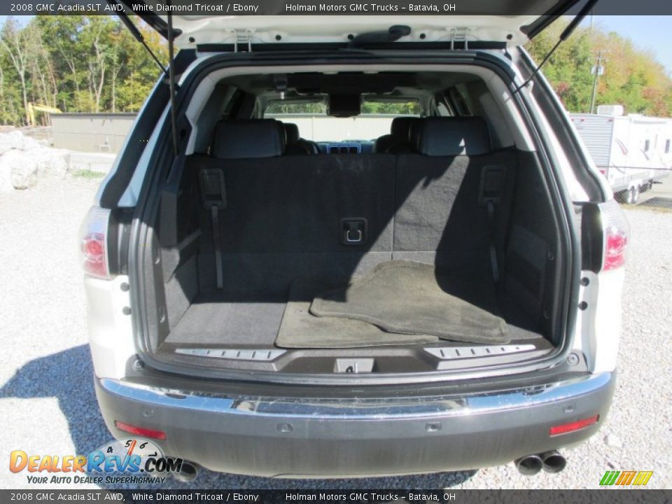 2008 GMC Acadia SLT AWD White Diamond Tricoat / Ebony Photo #31