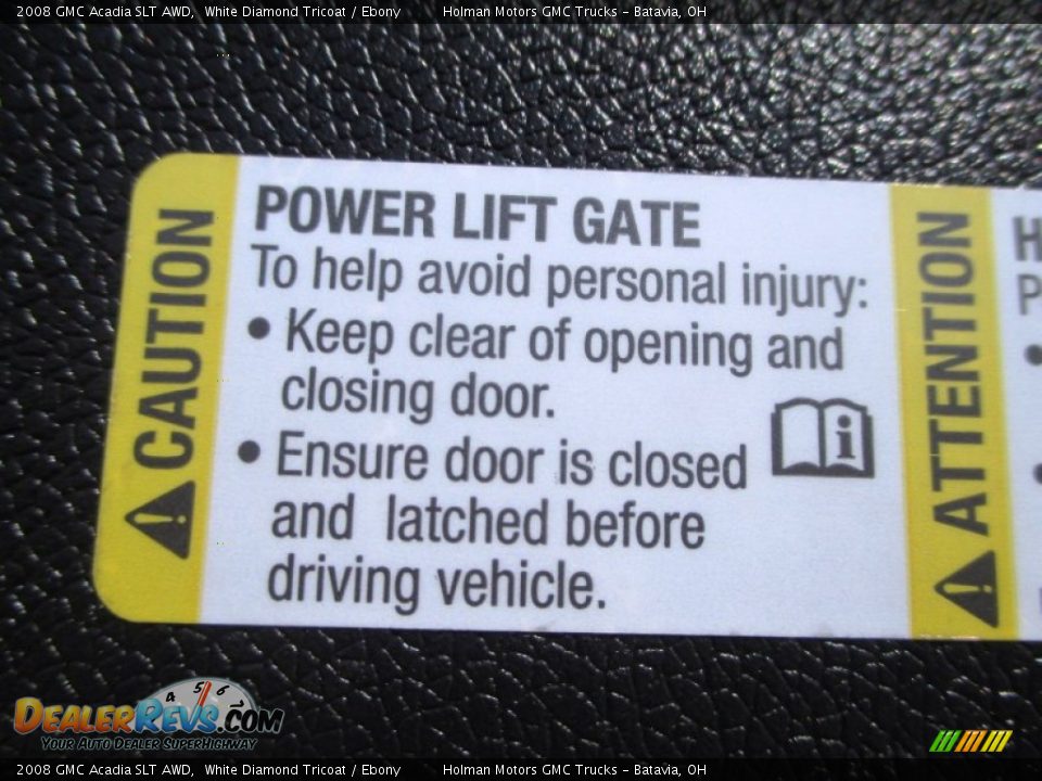 2008 GMC Acadia SLT AWD White Diamond Tricoat / Ebony Photo #34