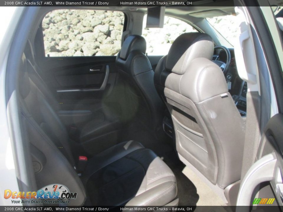 2008 GMC Acadia SLT AWD White Diamond Tricoat / Ebony Photo #36