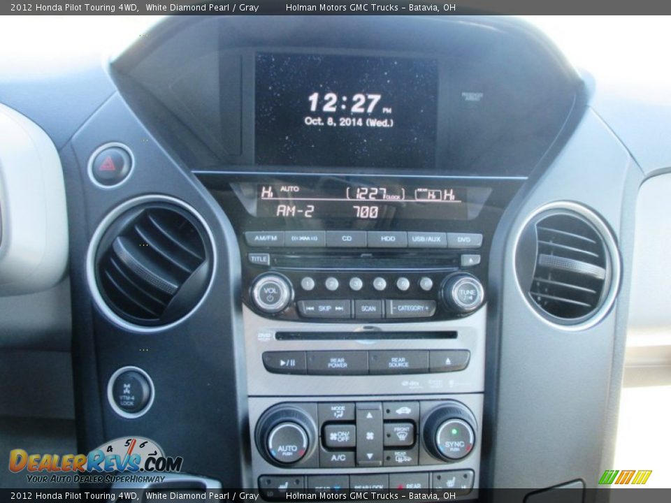 2012 Honda Pilot Touring 4WD White Diamond Pearl / Gray Photo #7