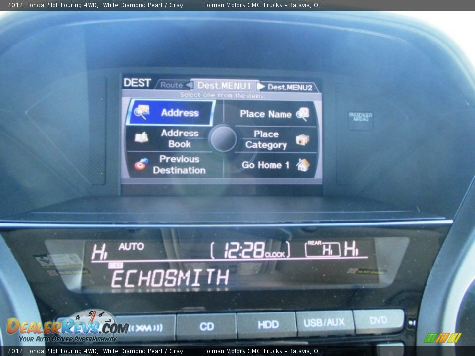 2012 Honda Pilot Touring 4WD White Diamond Pearl / Gray Photo #9