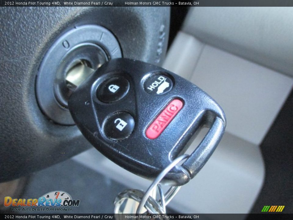 2012 Honda Pilot Touring 4WD White Diamond Pearl / Gray Photo #15