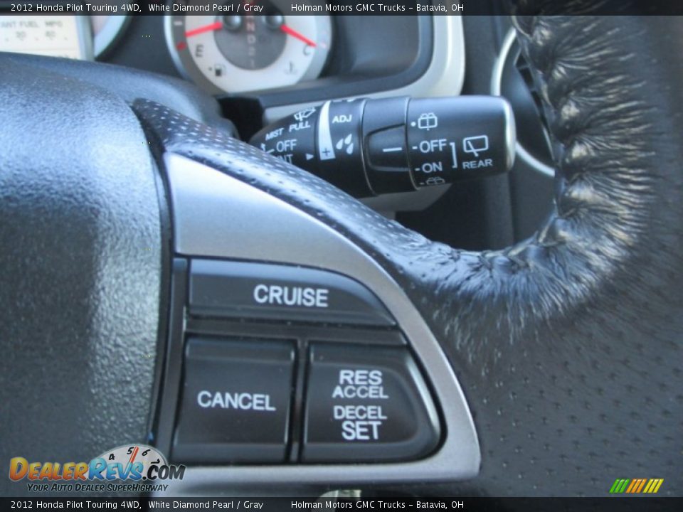 2012 Honda Pilot Touring 4WD White Diamond Pearl / Gray Photo #16