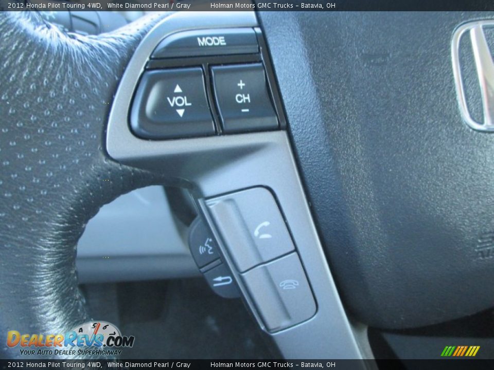 2012 Honda Pilot Touring 4WD White Diamond Pearl / Gray Photo #18