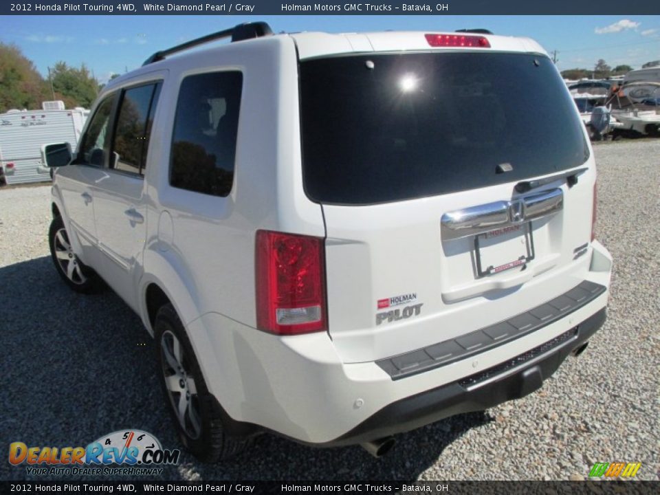 2012 Honda Pilot Touring 4WD White Diamond Pearl / Gray Photo #29