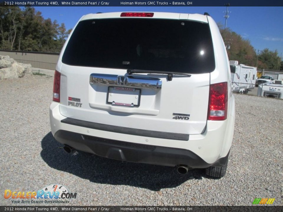 2012 Honda Pilot Touring 4WD White Diamond Pearl / Gray Photo #34