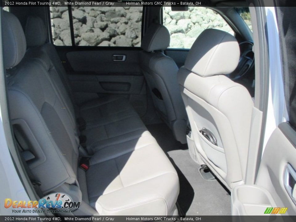 2012 Honda Pilot Touring 4WD White Diamond Pearl / Gray Photo #36