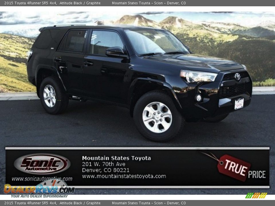 2015 Toyota 4Runner SR5 4x4 Attitude Black / Graphite Photo #1