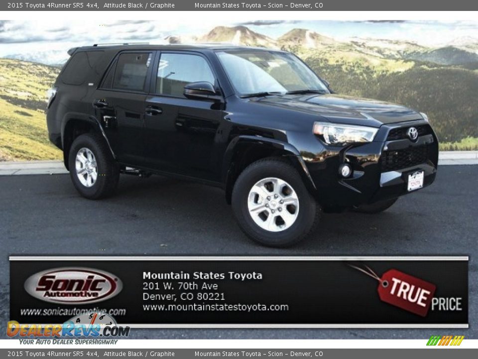 2015 Toyota 4Runner SR5 4x4 Attitude Black / Graphite Photo #1