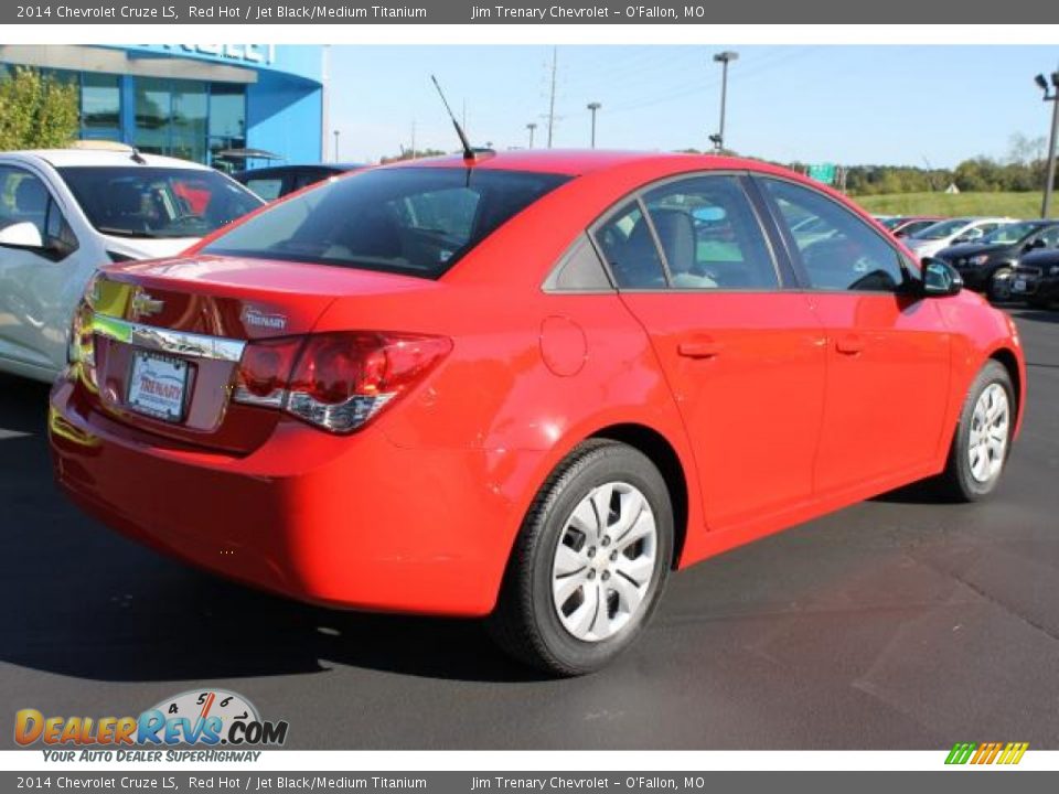 2014 Chevrolet Cruze LS Red Hot / Jet Black/Medium Titanium Photo #3
