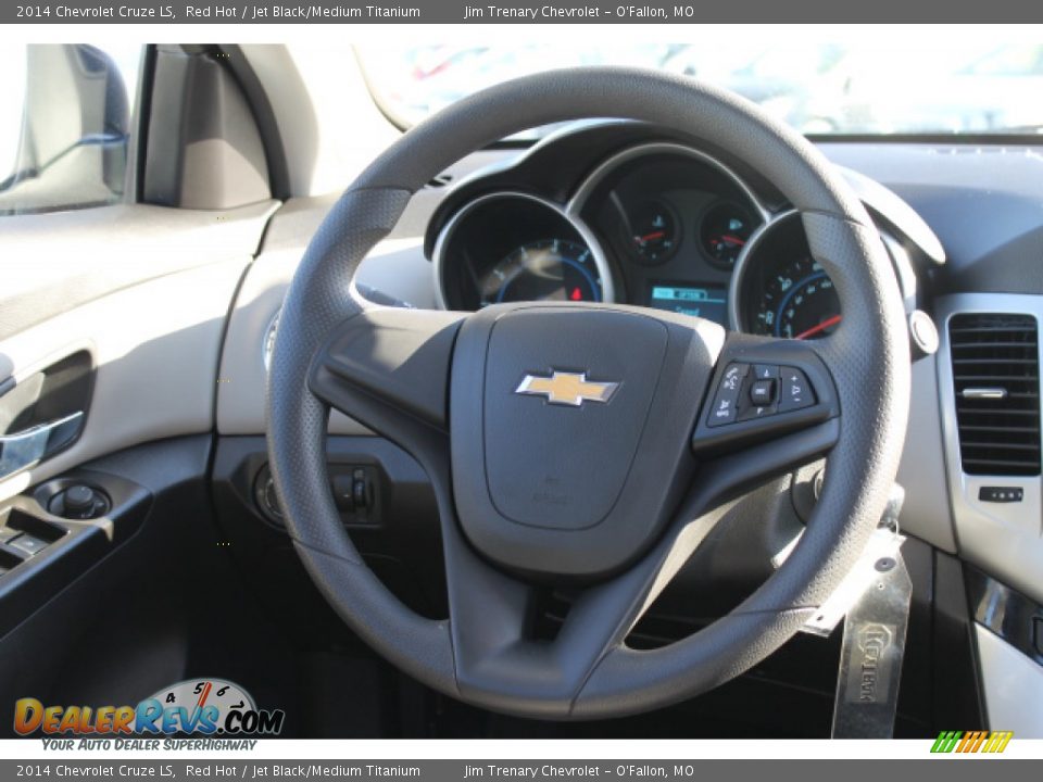 2014 Chevrolet Cruze LS Red Hot / Jet Black/Medium Titanium Photo #11