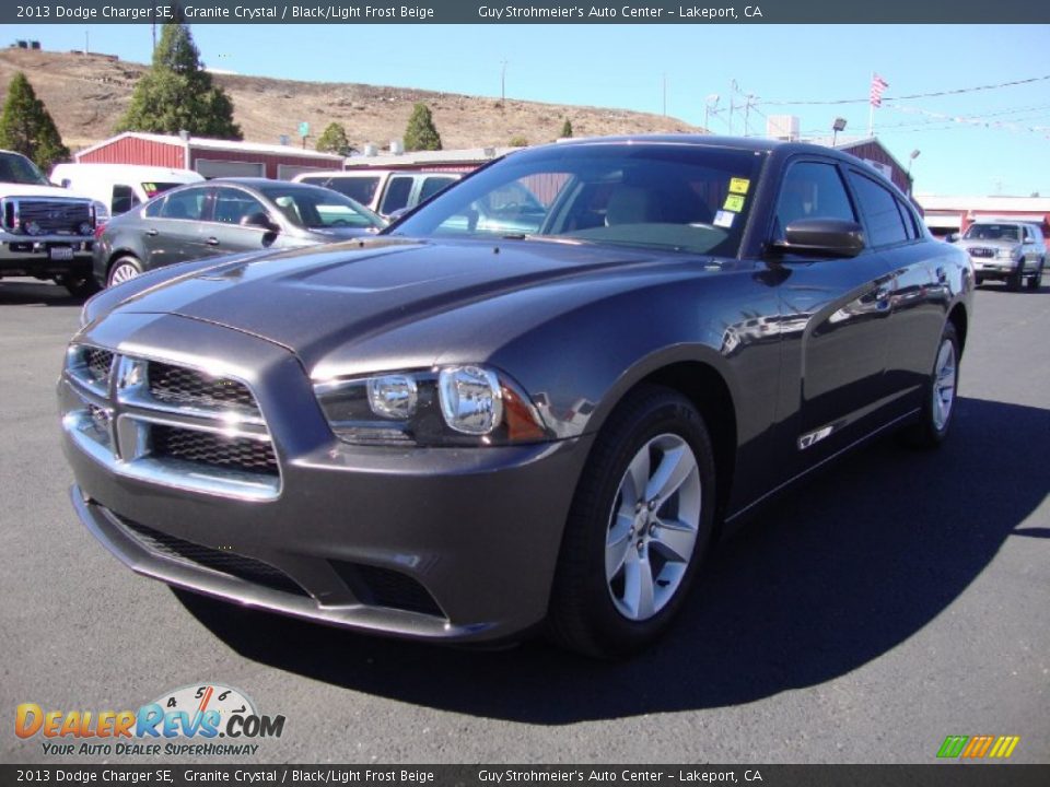 2013 Dodge Charger SE Granite Crystal / Black/Light Frost Beige Photo #3