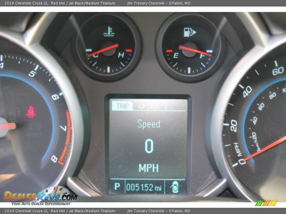 2014 Chevrolet Cruze LS Red Hot / Jet Black/Medium Titanium Photo #14