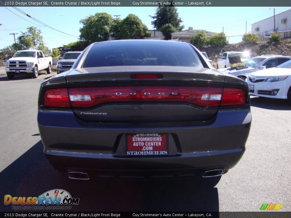 2013 Dodge Charger SE Granite Crystal / Black/Light Frost Beige Photo #6