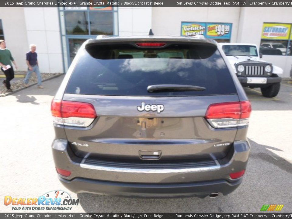 2015 Jeep Grand Cherokee Limited 4x4 Granite Crystal Metallic / Black/Light Frost Beige Photo #7