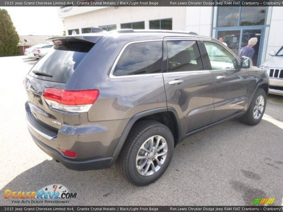 2015 Jeep Grand Cherokee Limited 4x4 Granite Crystal Metallic / Black/Light Frost Beige Photo #8