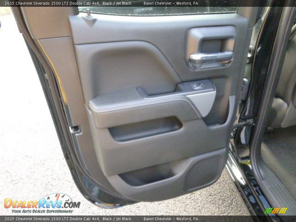 2015 Chevrolet Silverado 1500 LTZ Double Cab 4x4 Black / Jet Black Photo #13