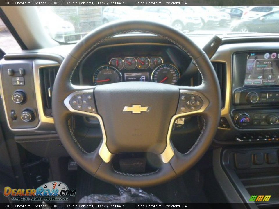 2015 Chevrolet Silverado 1500 LTZ Double Cab 4x4 Steering Wheel Photo #17