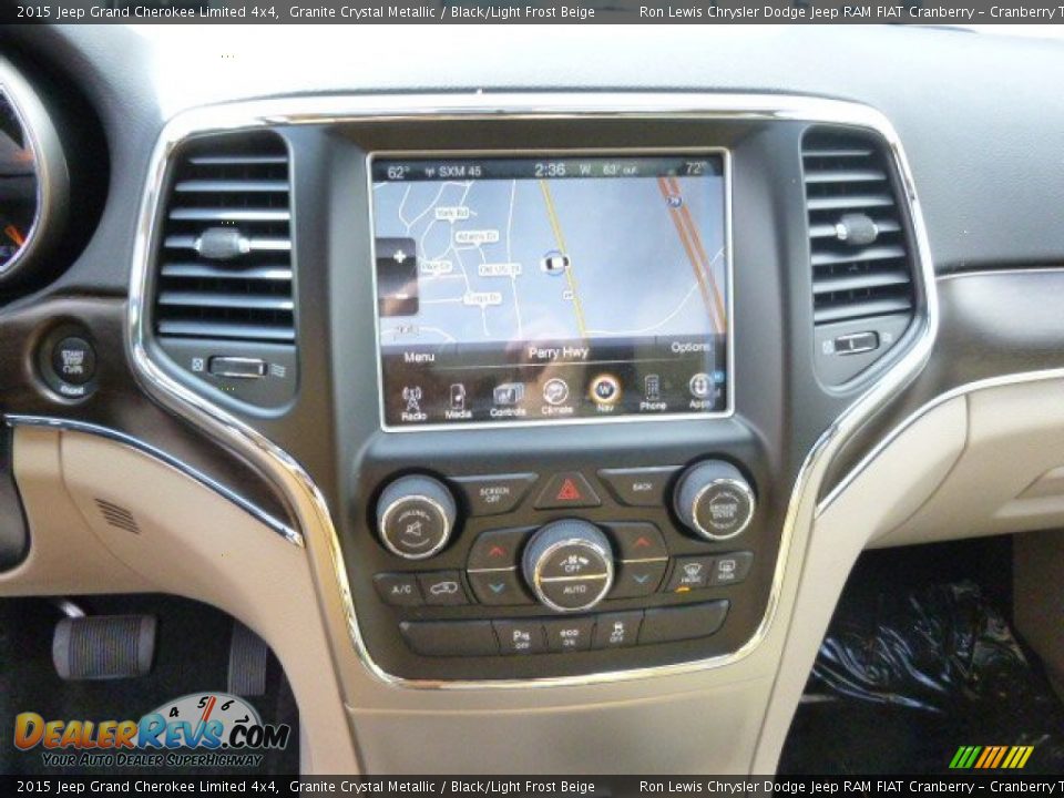 2015 Jeep Grand Cherokee Limited 4x4 Granite Crystal Metallic / Black/Light Frost Beige Photo #14