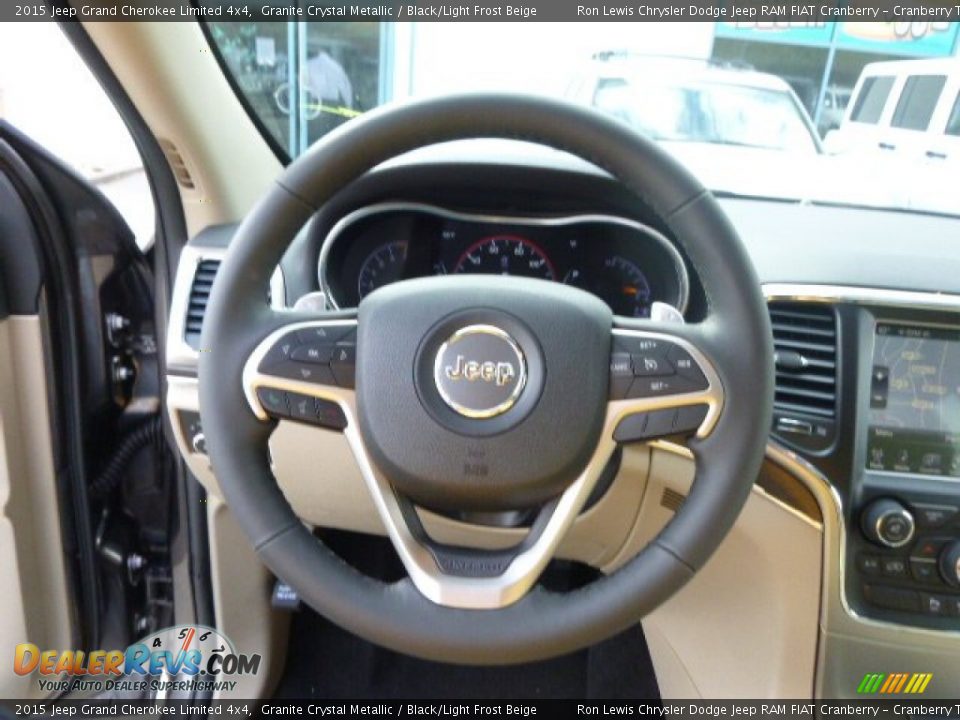 2015 Jeep Grand Cherokee Limited 4x4 Granite Crystal Metallic / Black/Light Frost Beige Photo #19